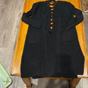 No Boundaries Black Cardigan Long Knit Sweater